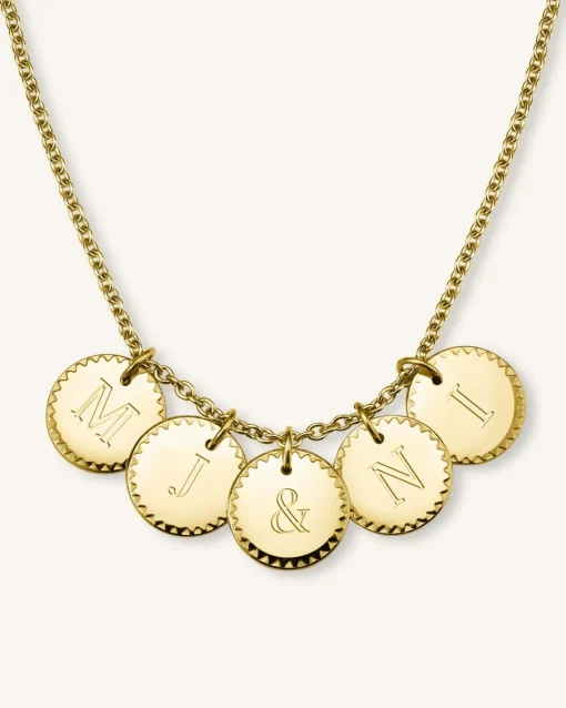 Rosefield 5 Coin Charm Necklace Hot