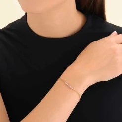 Rosefield 5 Stone Bracelet Pink Discount