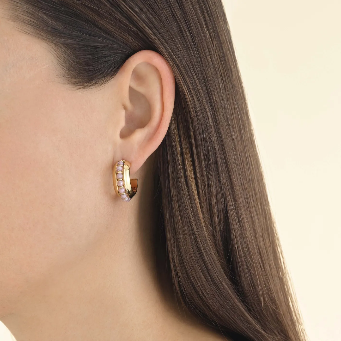 Rosefield Beads Hoop Pink Fashion