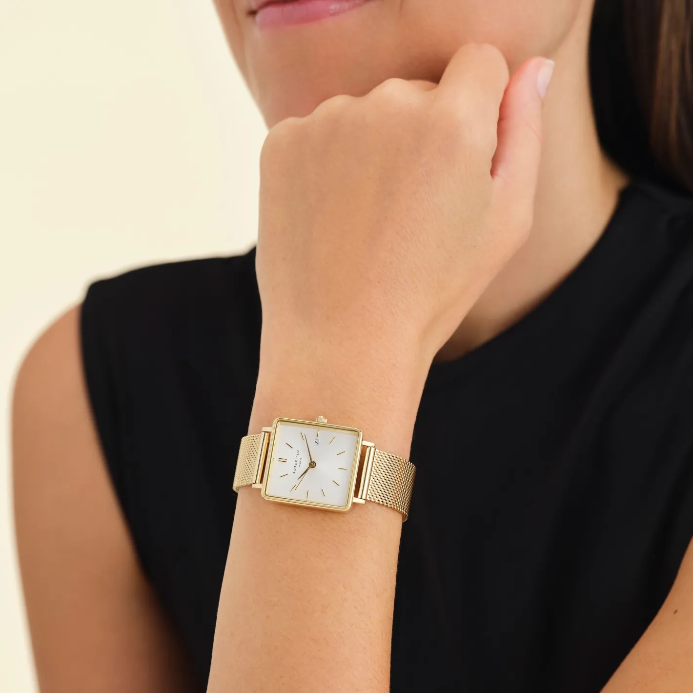 Rosefield Boxy Gold Mesh Clearance