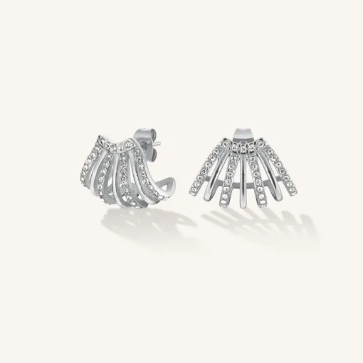 Rosefield Caged Crystal Earrings Fashion