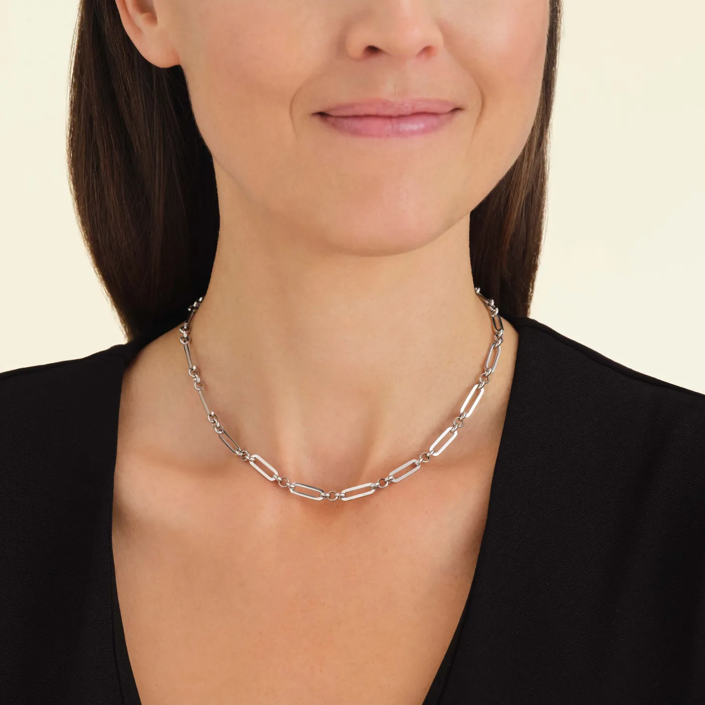 Rosefield Chunky Necklace Silver Sale