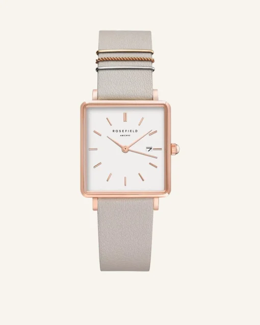 Rosefield Cool Grey Rose gold Strap Sale