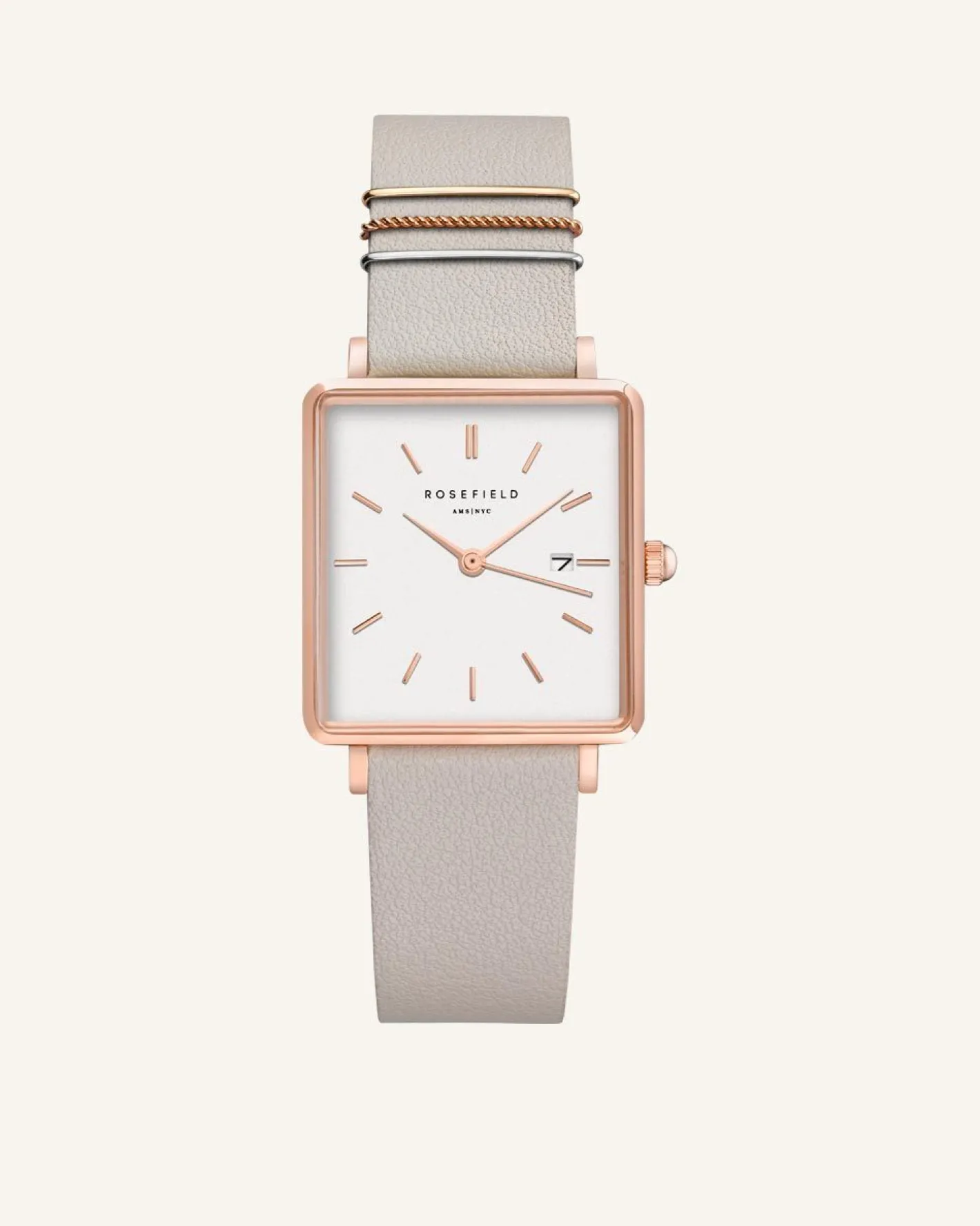 Rosefield Cool Grey Rose gold Strap Sale
