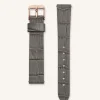 Rosefield Croco Grey Rose Gold Strap Clearance