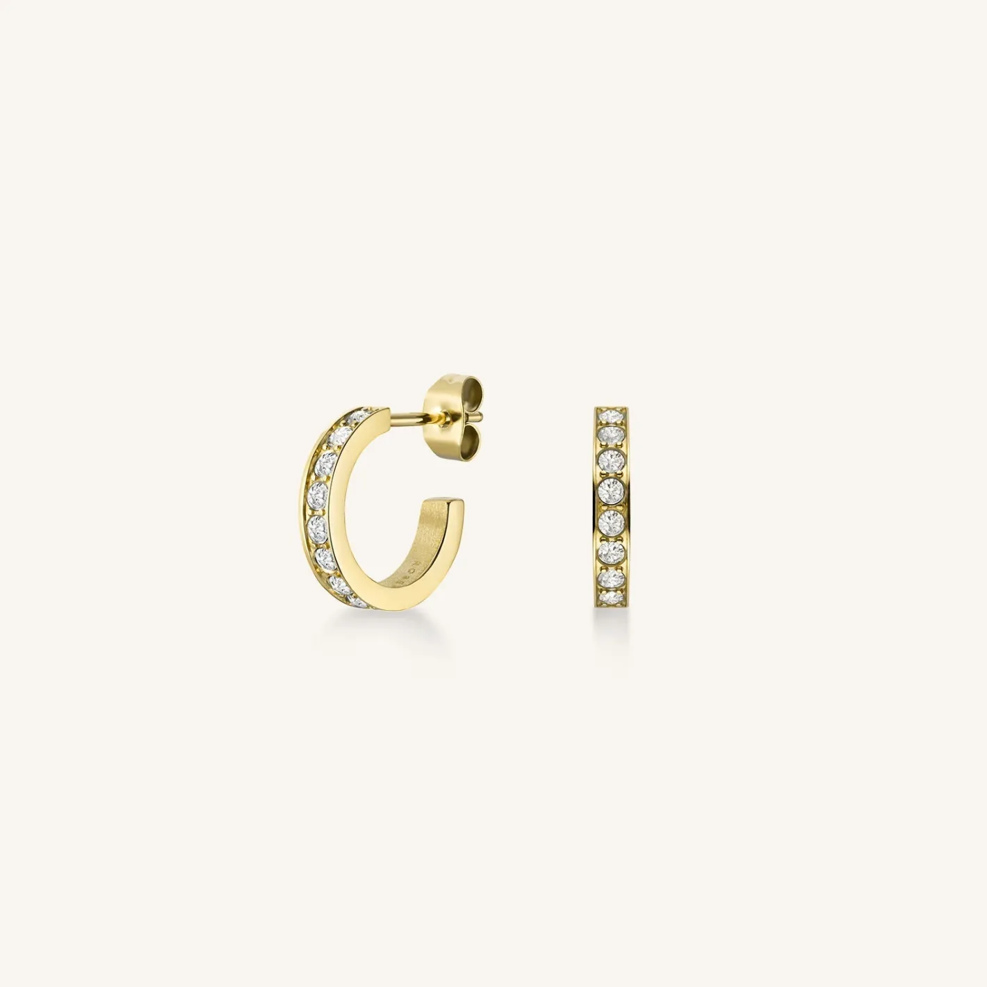 Rosefield Crystal Hoop Gold Fashion