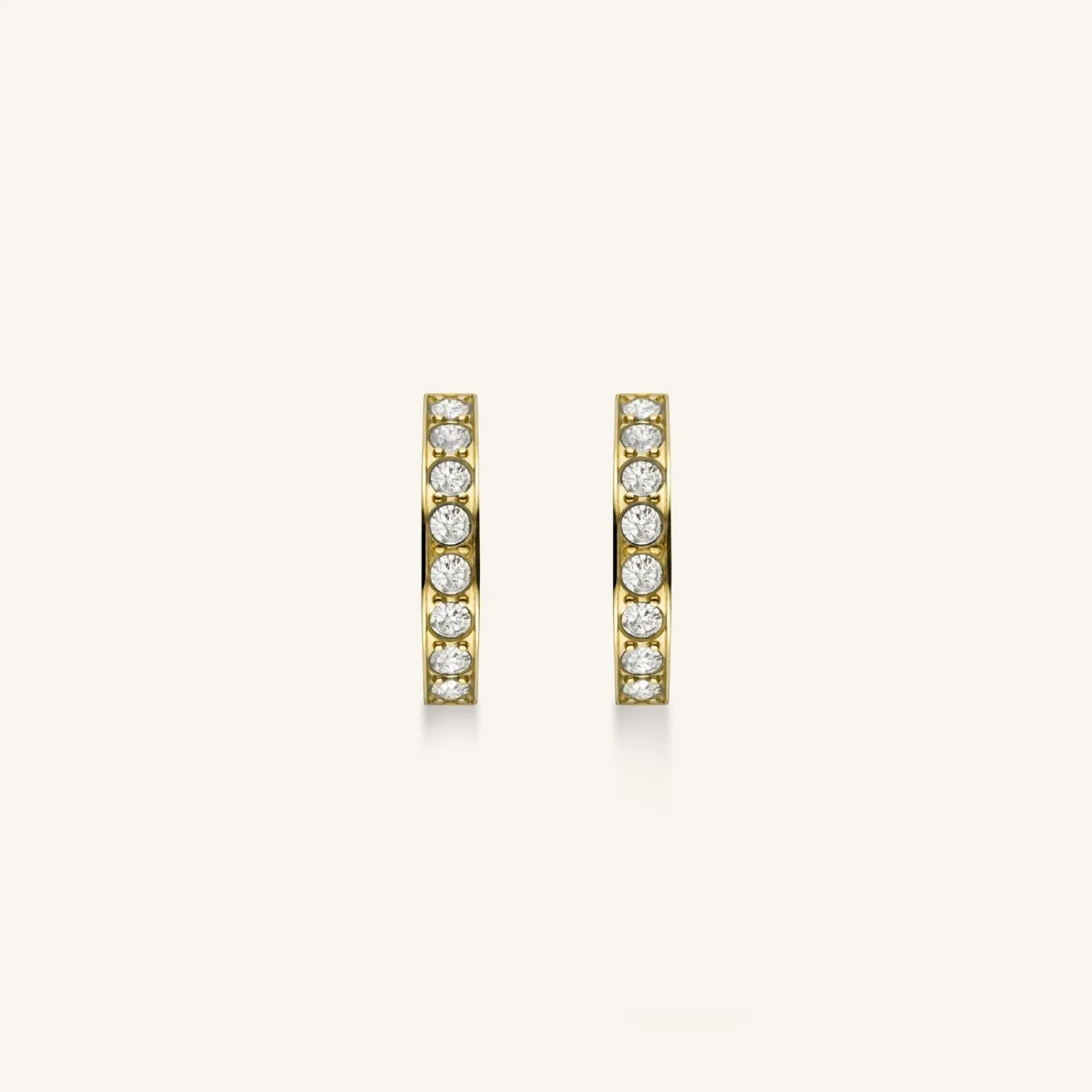 Rosefield Crystal Hoop Gold Fashion