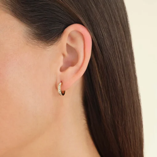 Rosefield Crystal Hoop Gold Fashion