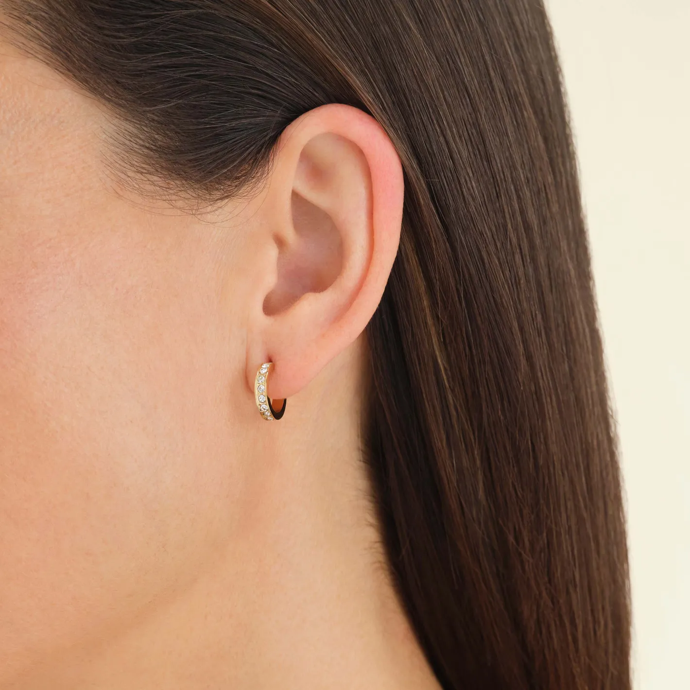 Rosefield Crystal Hoop Gold Fashion