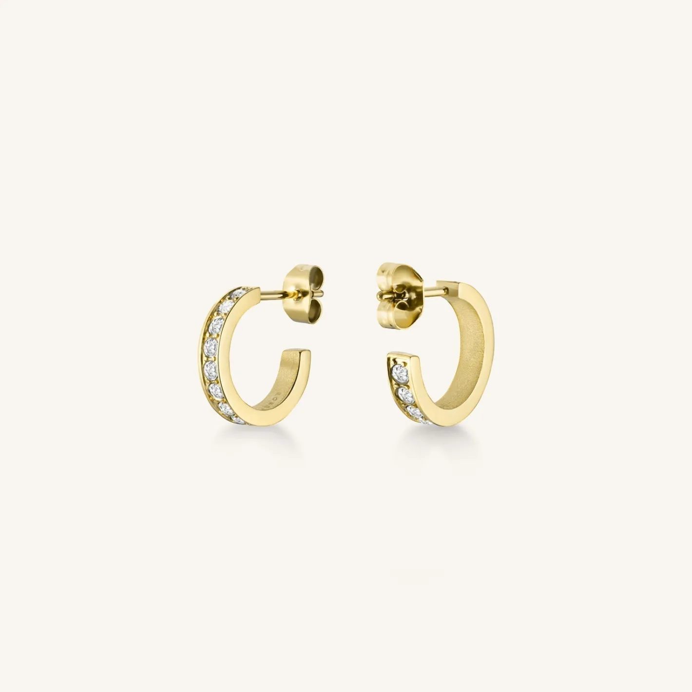 Rosefield Crystal Hoop Gold Fashion