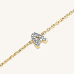 Rosefield Crystal Letter A Bracelet Sale