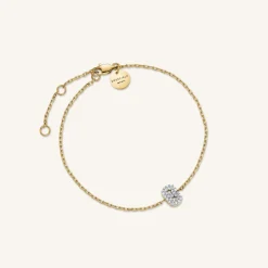 Rosefield Crystal Letter B Bracelet Clearance