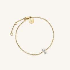 Rosefield Crystal Letter I Bracelet New