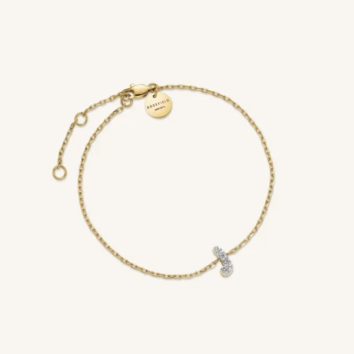 Rosefield Crystal Letter J Bracelet New