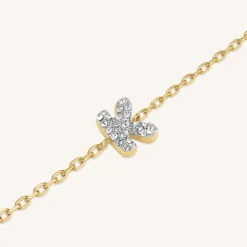 Rosefield Crystal Letter K Bracelet Outlet