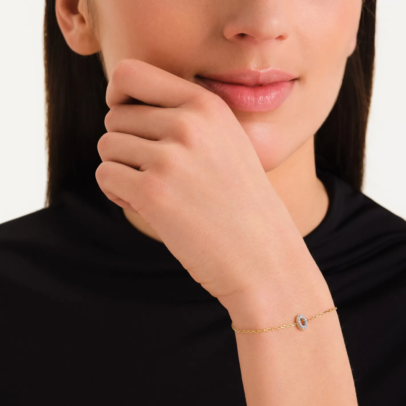 Rosefield Crystal Letter O Bracelet New