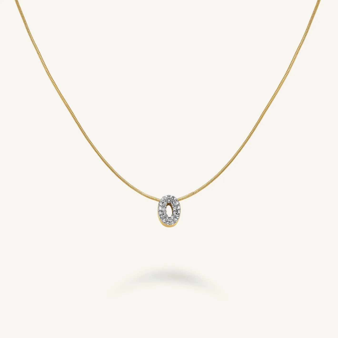Rosefield Crystal Letter O Necklace Sale