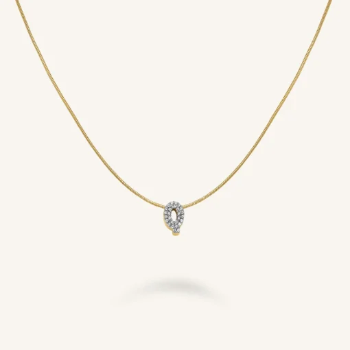 Rosefield Crystal Letter Q Necklace Discount