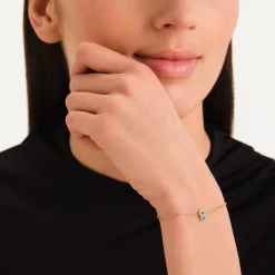 Rosefield Crystal Letter R Bracelet Clearance