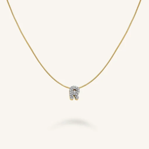 Rosefield Crystal Letter R Necklace New
