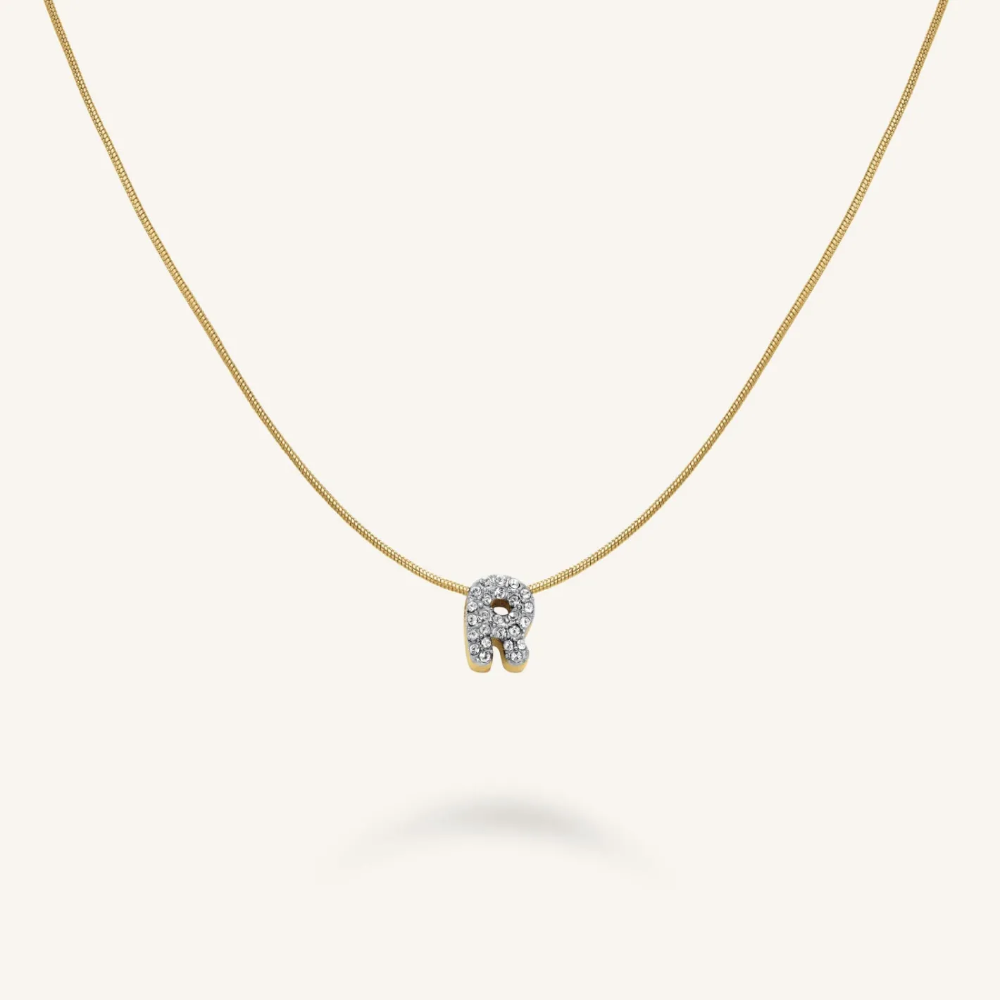 Rosefield Crystal Letter R Necklace New