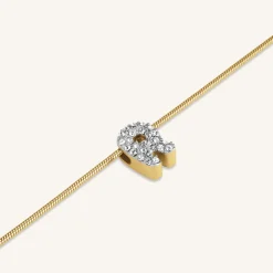 Rosefield Crystal Letter R Necklace New