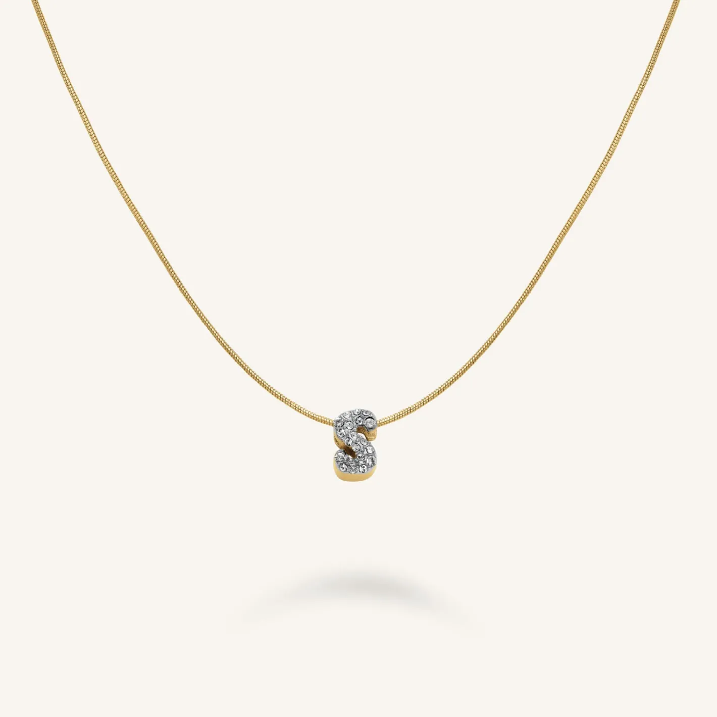 Rosefield Crystal Letter S Necklace New