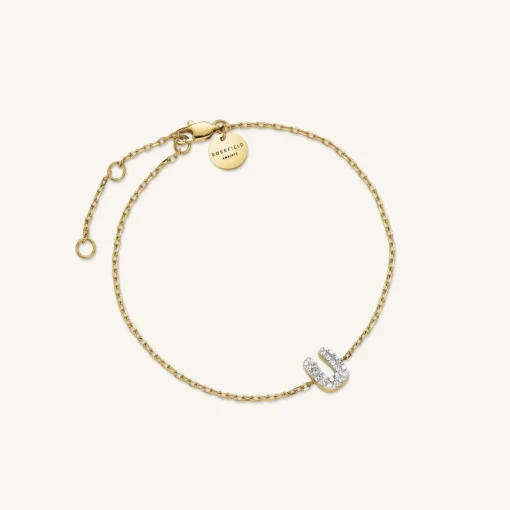 Rosefield Crystal Letter U Bracelet Fashion