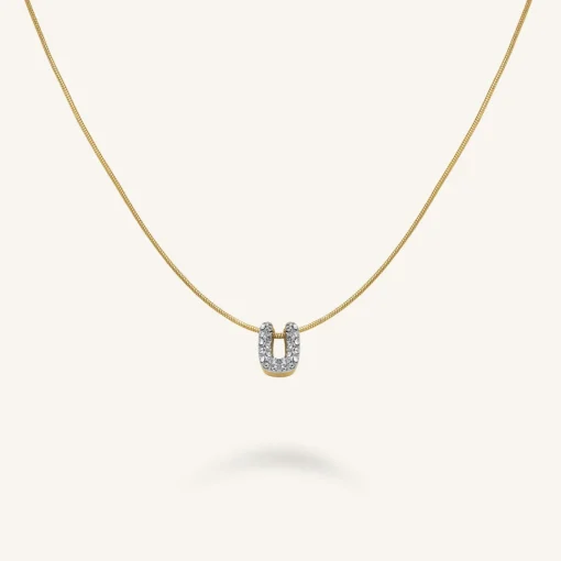 Rosefield Crystal Letter U Necklace Outlet