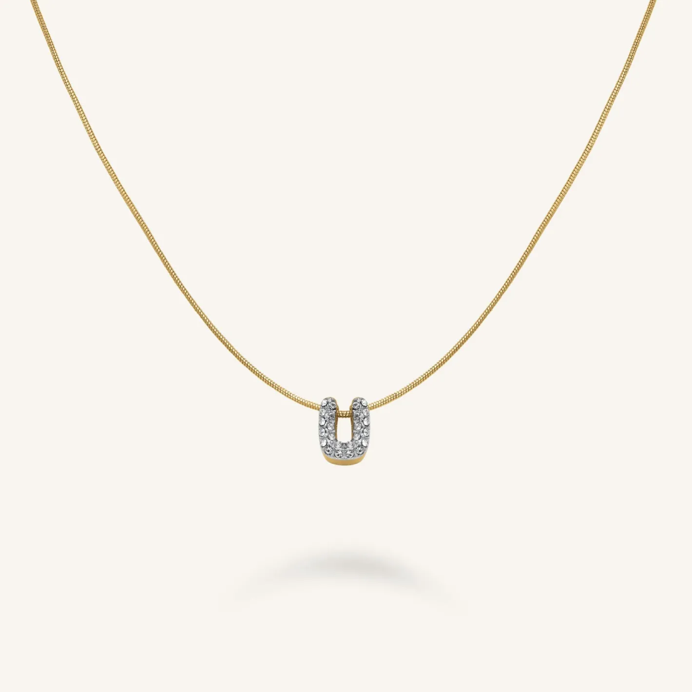 Rosefield Crystal Letter U Necklace Outlet