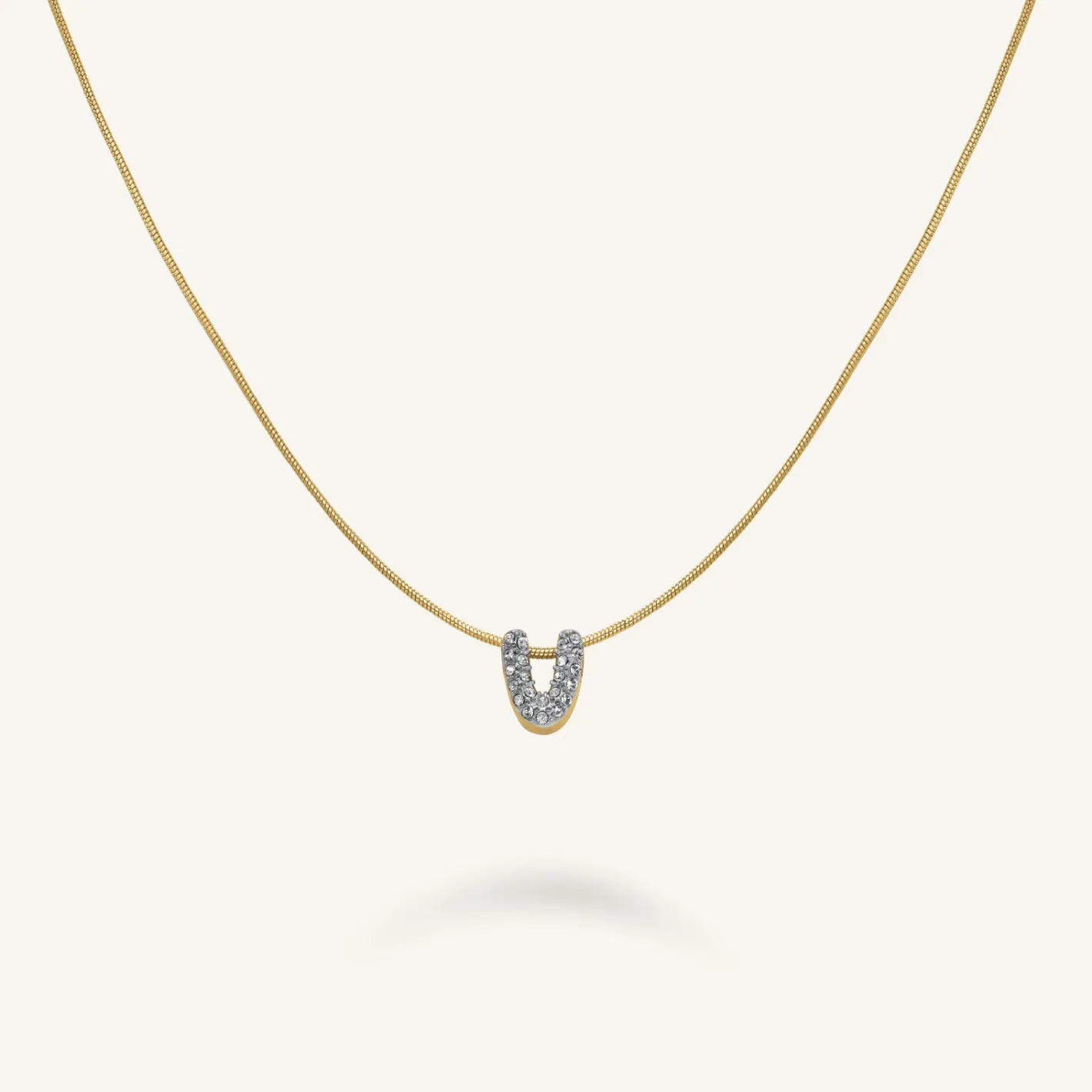 Rosefield Crystal Letter V Necklace Discount