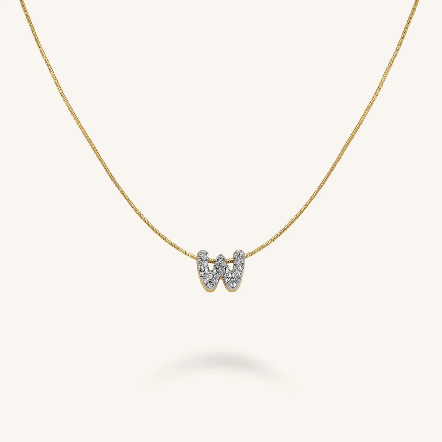 Rosefield Crystal Letter W Necklace Online