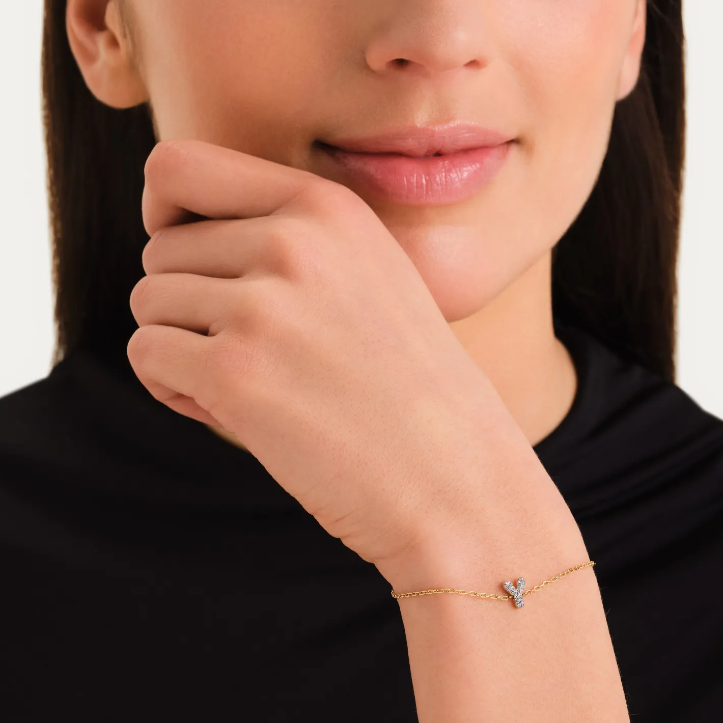 Rosefield Crystal Letter Y Bracelet Hot