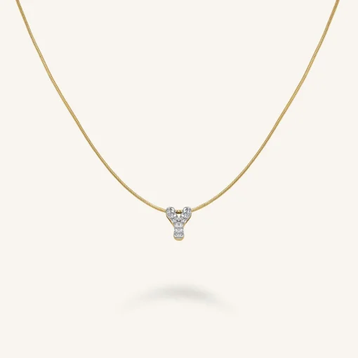 Rosefield Crystal Letter Y Necklace Clearance