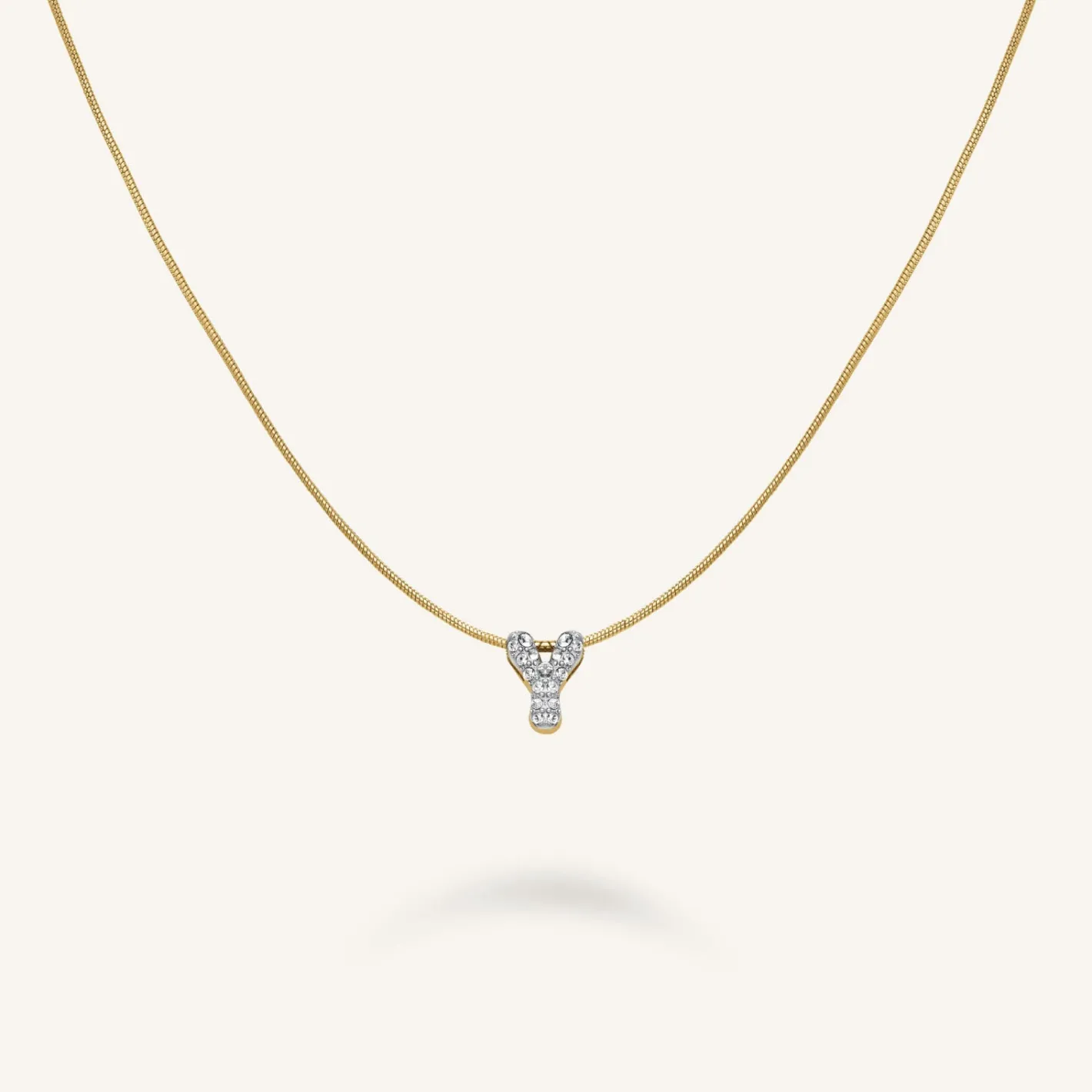 Rosefield Crystal Letter Y Necklace Clearance