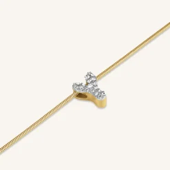 Rosefield Crystal Letter Y Necklace Clearance