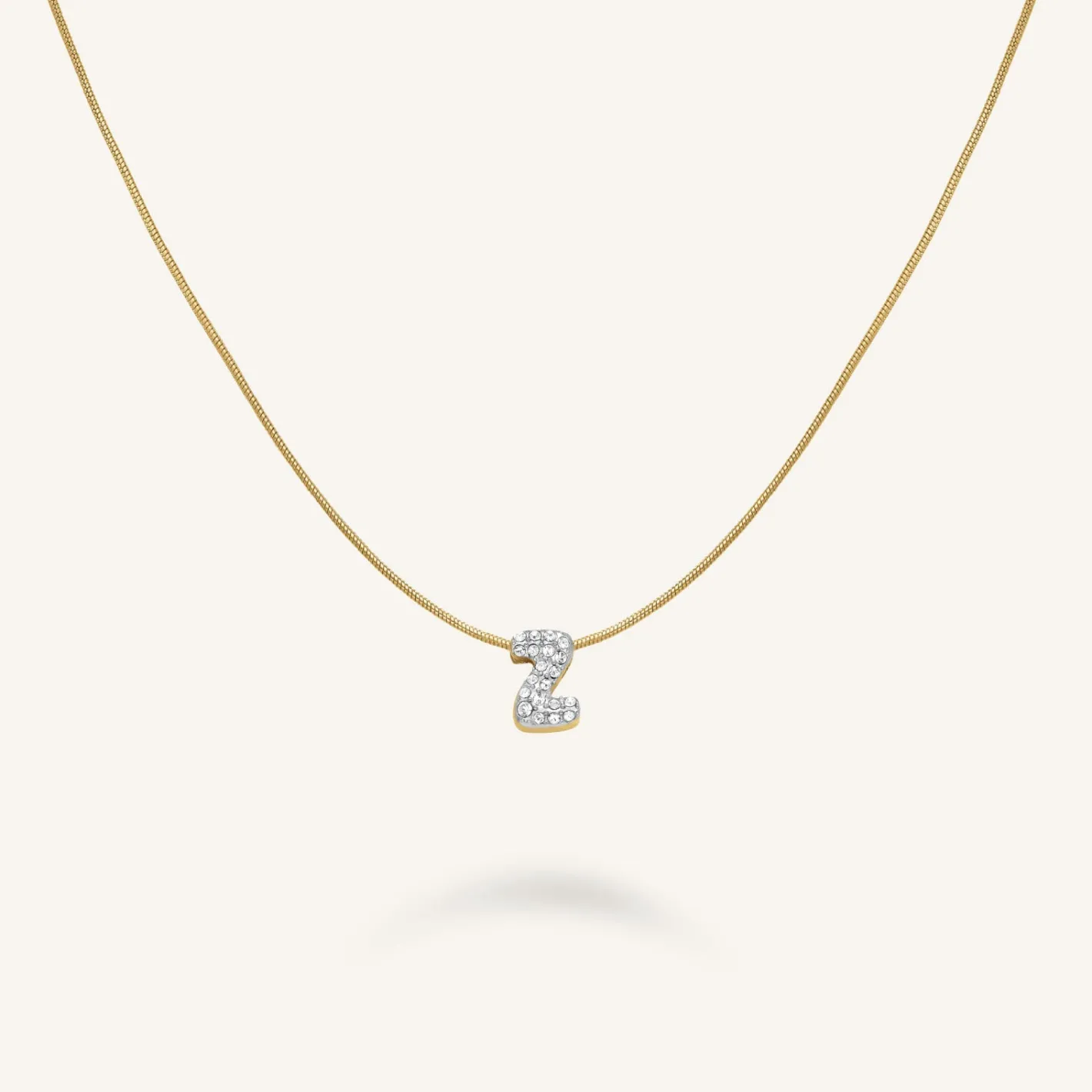 Rosefield Crystal Letter Z Necklace Hot
