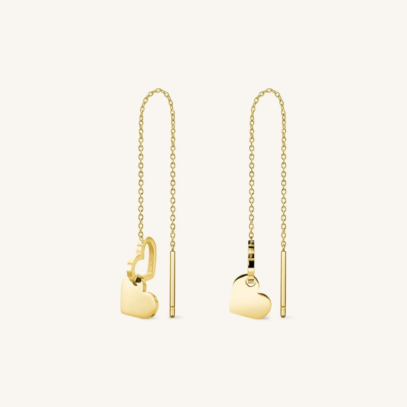 Rosefield Double Heart Earrings Clearance