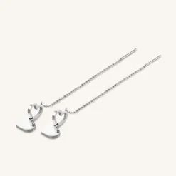 Rosefield Double Heart Earrings Clearance