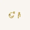 Rosefield Double Hoop Gold New
