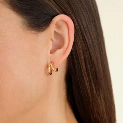 Rosefield Double Hoop Gold New