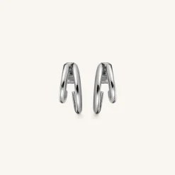 Rosefield Double Hoop Silver Online