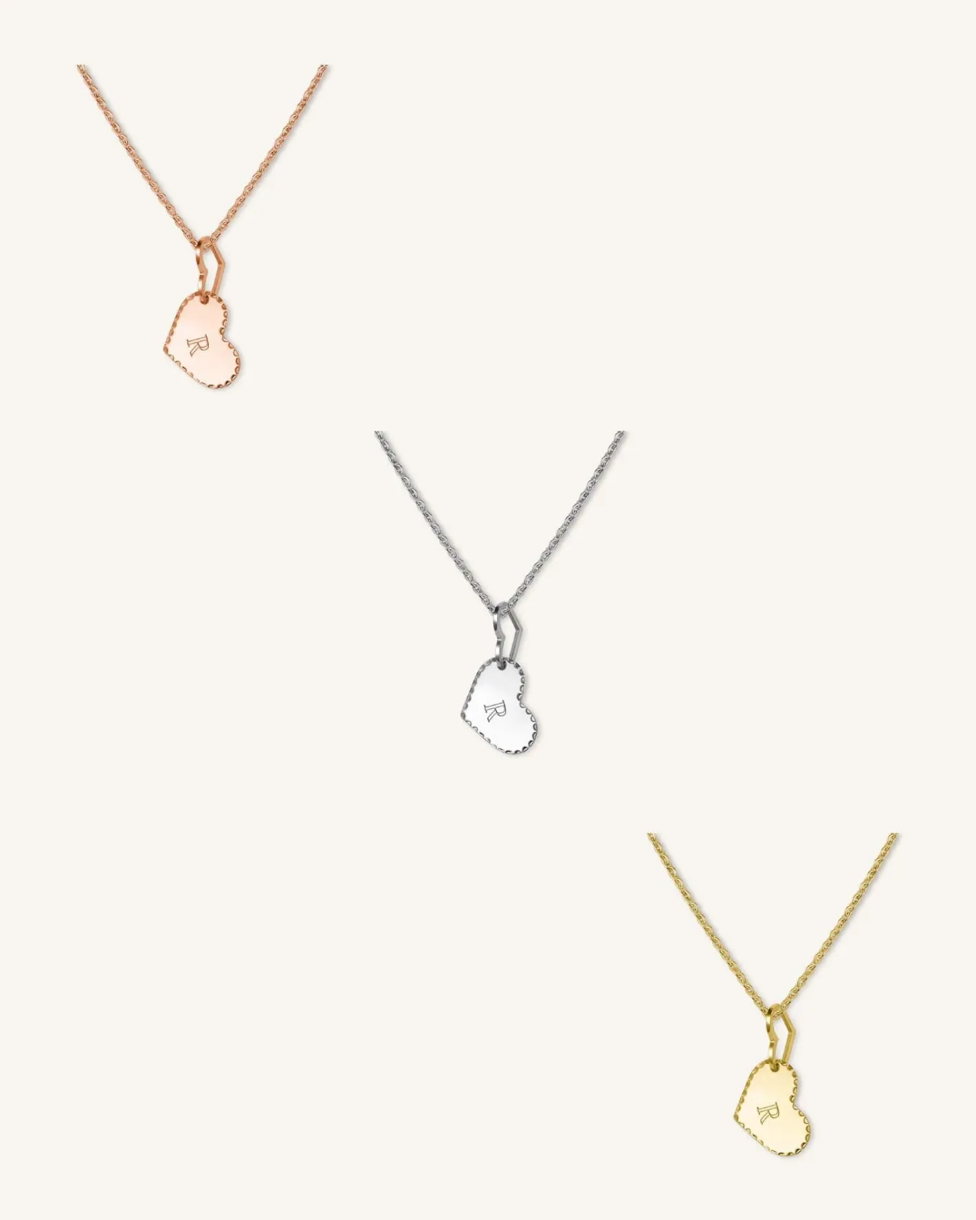 Rosefield Duo Heart Necklace Outlet