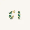 Rosefield Emerald Croissant Hoops Hot