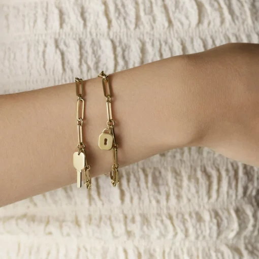 Rosefield Friendship Bracelet Set Octagon Gold Discount