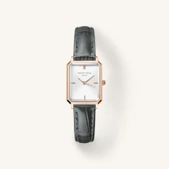Rosefield Grey Leather Strap Outlet
