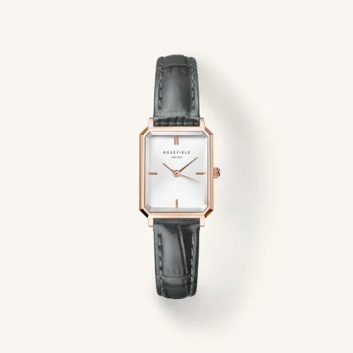 Rosefield Grey Leather Strap Outlet