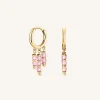 Rosefield Hanging Beads Hoops Pink Online