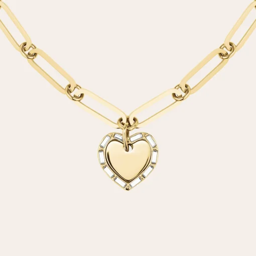 Rosefield Heart Baguette Necklace Discount