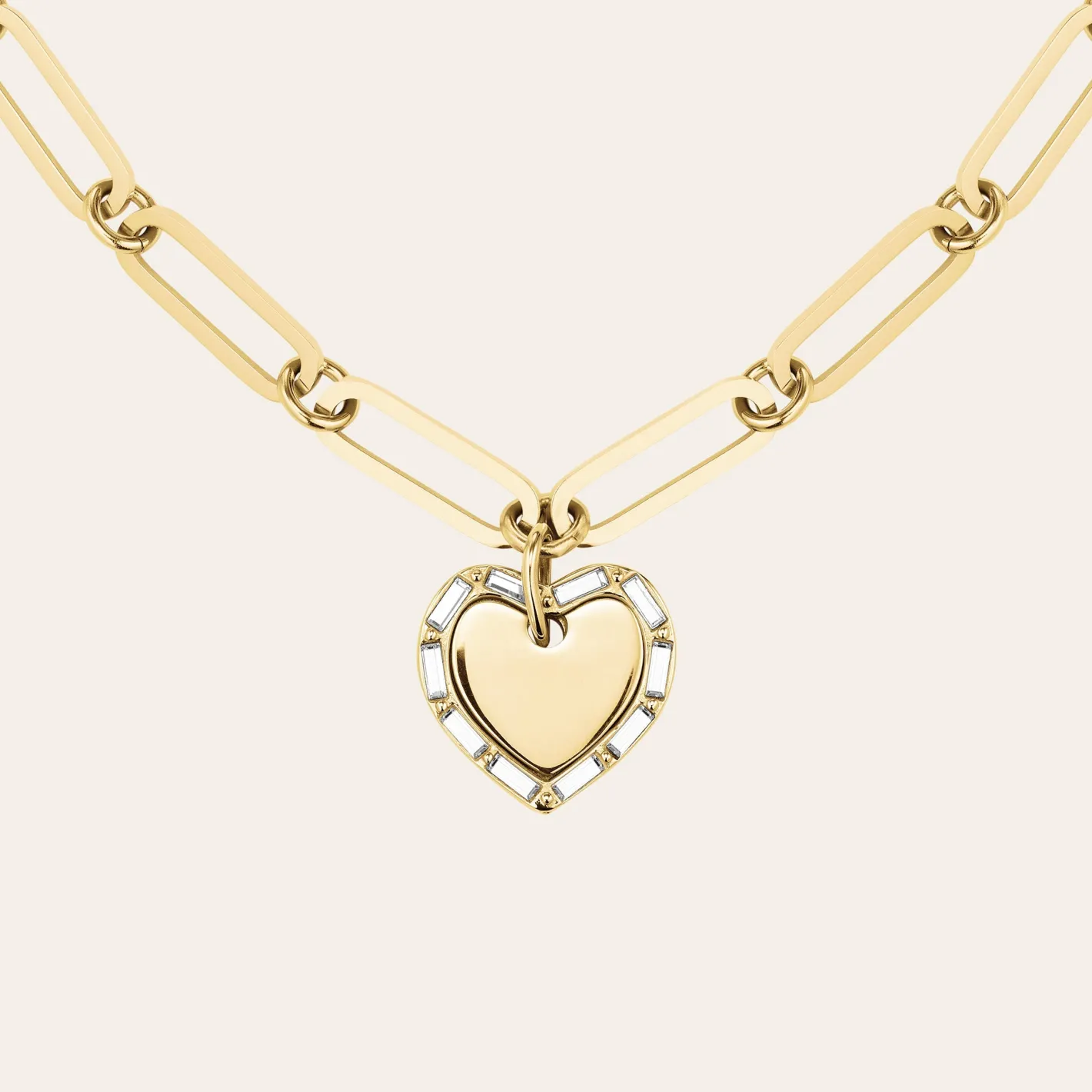 Rosefield Heart Baguette Necklace Discount